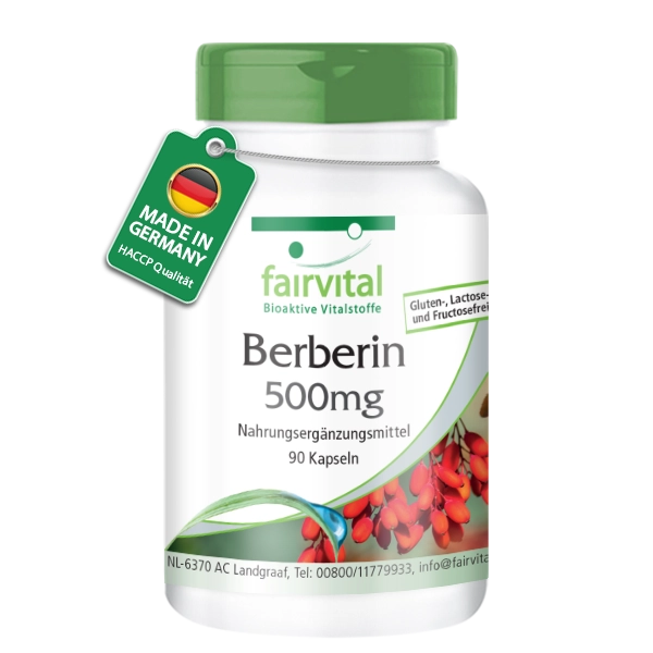 Fairvital Berberin 500 mg mit Zink, 90 Kapseln — Produktfoto des Anbieters